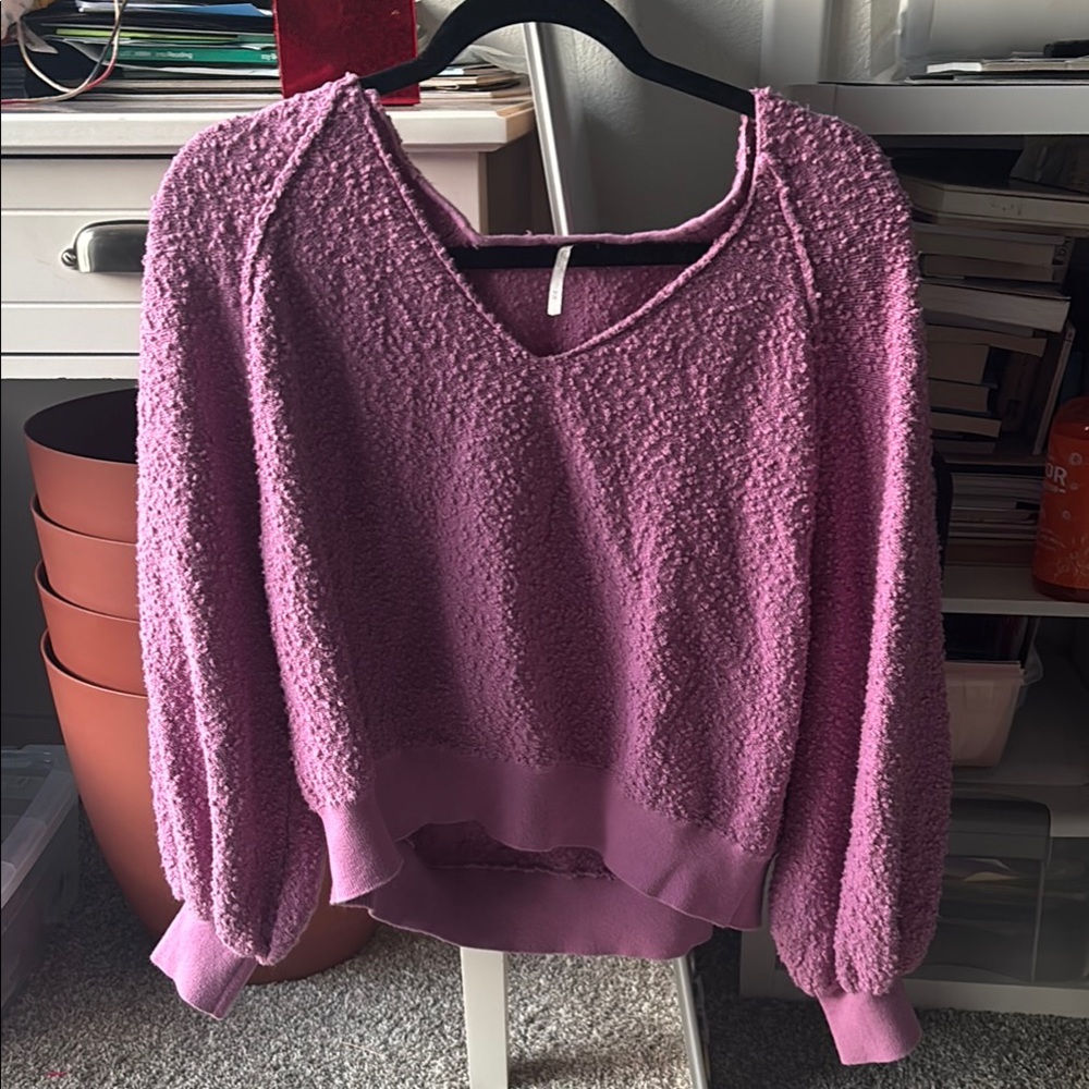 Thin ish Cozy Pink Sweater